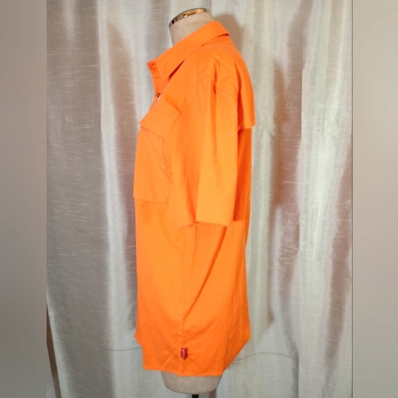 Coleman TAG Button Down Shirt, Orange, ZIP Pckts, Short Sleeves, Collar, Vents,M - Picture 6 of 14